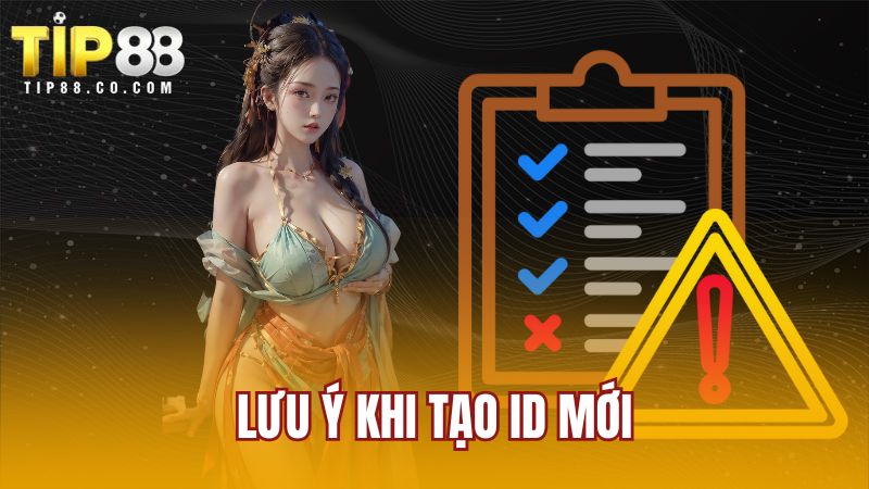 Lưu ý khi tạo ID mới